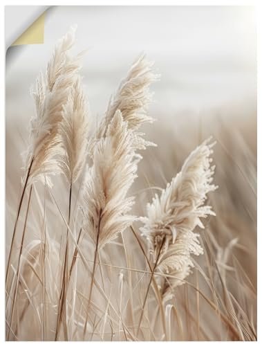 ARTland Wanddeko Wandtattoo selbstklebende Vinylfolie 90x120 cm Pflanzen natural elements Gräser Pampasgras Schilf Boho Deko U5GN