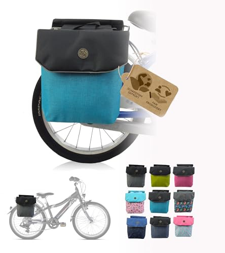 Gepäcktasche für Fahrrad, Fahrradtasche, 18-24 Zoll (M2) (türkis) | Gepäckträgertasche, wasserabweisend, robust, kompatibel mit Puky Räder