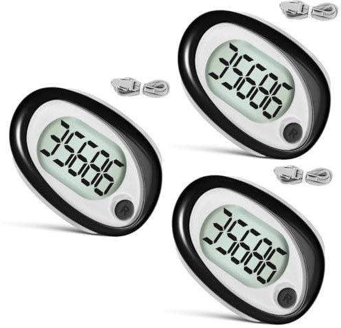 INOOMP 3stücke Pedometer Clip Für Outdoor-Sportarten Tragbarer Schrittzähler Mit Lanyard Für Senioren Präzise Schrittverfolgung Und Benutzerfreundliches Design