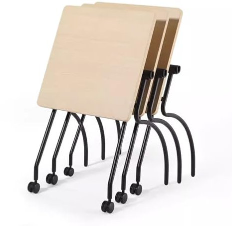 Konferenzraumtisch Konferenztisch mit künstlicher Platte, integrierter Klapptisch, beweglicher klappbarer Schulungskonferenztisch, für Konferenzraum, Schulungsraum (90 * 60 * 75 cm)