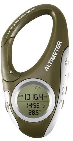 Sessleger Höhenmesser, Karabiner, Höhenmesser, Thermometer, tragbar, Angeln, Outdoor, Vorhersage, Meteo, Gadget für den Außenbereich