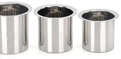 ZenithCart Stainless Steel Ganj | Milk Boiler | Milk Pot | Long Tapeli set of 3 Pieces | 400ml, 550ml, 750ml | Silver