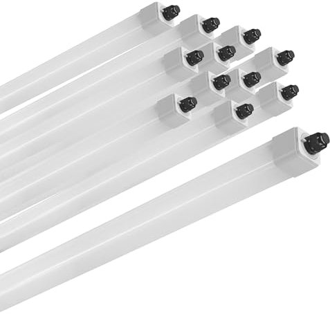 ELG Leuchten 12x LED Feuchtraumleuchte Stallleuchte 150cm 4000K dlg anerkannt ammoniakbeständig 53W 6500lm IP66 Agrarleuchte Stalleuchte Beleuchtung Kuh Kuhbeleuchtung Schweineleuchte agrarlampe