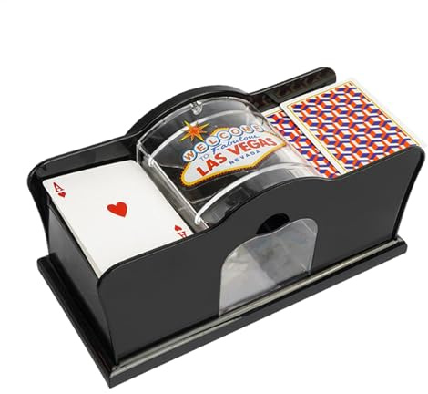 Generisch Card Shuffler 2 Deck, Card Shuffler Handbuch | Poker-Mischmaschine für Karten - Spielkartenmischer-Handbuch für Blackjack, Texas Holdem, Poker, Heimkartenspiele, Kartenmischer