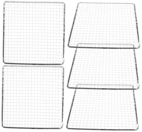 TOYANDONA 5pezzi Rete Da Campeggio Per Barbecue Rettangolare Tappetino Usa e Getta Per Cucina Per Pesce Carne Verdure e Cibo Vari