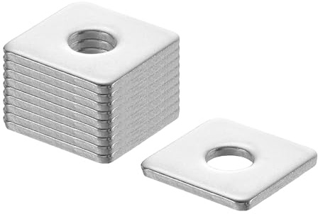 QUARKZMAN 30Pcs 1-3/16 Piastra Quadrata per Bullone da 3/8, 201 Acciaio Inossidabile Piastra di Supporto Rondelle Piatte Spaziatore Guarnizione per Riparazione(Spessore 0.08)