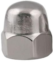 1/2 Stück Feingewinde-Sechskant-Hutmutter M10 * 1,25/M12 * 1,25 mm 304 Edelstahl DIN1587 Hexagon Dekorative Halbkreis-Kappe Abdeckmutter Kuppelmutter(M12x1.25mm(2pcs))