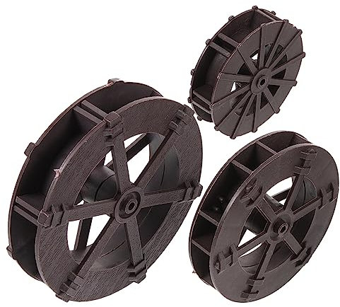 Mobestech 3pezzi Decorazione Per Acquario Ruota in Miniatura Paesaggistico Per Acquario Di Decorazioni Artificiali in Pvc Piccole Decorazioni Da Giardino Per