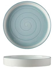 Nordic Household creativo semplice squisito pratico ciotola di ceramica-anello annuale blu 8 pollici piatto profondo