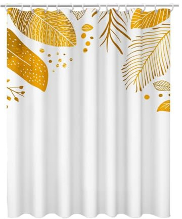 100 x 200 cm duschdraperi vitt duschdraperi med 12 duschgardinskrokar, duschrullgardin för badkar, viktad fåll, tvättbart polyestertyg extra långt för badrum, presenter till kvinnor (modern) D-30