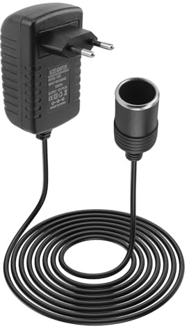 Adaptateur Prise Allume-Cigare de Voiture 12V 2A (24W) – Convertisseur AC/DC 110-240V vers 12V, Transformateur pour GPS, DVR, Compresseur d'air, Enregistreur Vidéo, Équipement Automobile