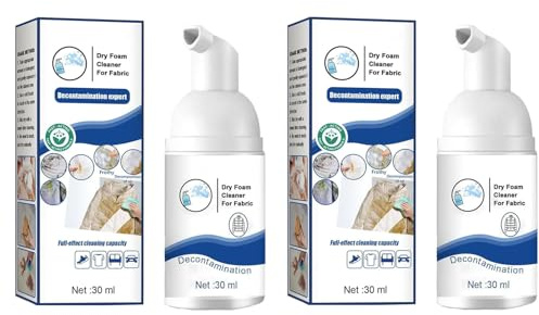 Limpiador de Ropa de Espuma,Agente de Limpieza en Seco,Espuma de Limpieza en Seco para Sofá,Spray Limpiador para Sofa de Tela,Foam Dry Cleaning Agent for Fabrics,Dry Foam Cleaner for Clothes,2 Pcs