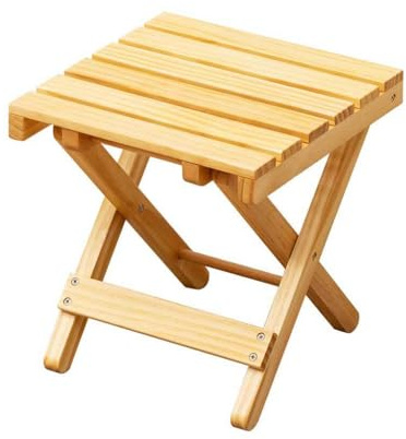 Zanthicia Tragbarer Klappstuhl aus Holz, Picknickplatz, Hocker, Outdoor Camping Zubehör für Wandern, Rucksackreisen, Angeln, Freizeitparty
