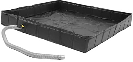 Jiawu Tragbare Duschwanne, Zusammenklappbare Duschbasis für Outdoor, Camping, Strand, Wohnmobil, 104,5 X 104,5 X 15,2 cm