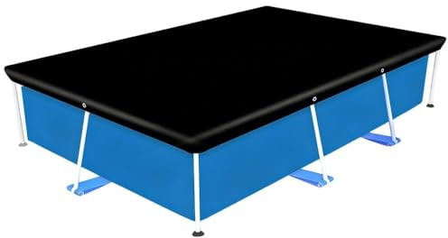 DAJASD Poolabdeckung Rechteckig, 220 cm x 150 cm Schwimmbad Abdeckung Rechteckig, UV Beständiges, Abdeckung für Hundepool, Schwimmbadabdeckung, Solarplane Pool Für Rectangular Frame Pool
