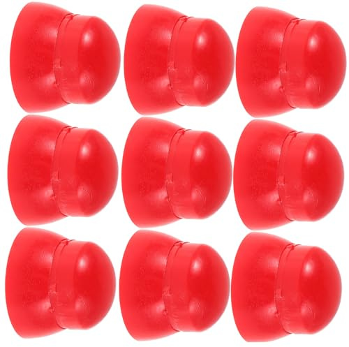 JECOMPRIS Cache-boulons de Sécurité en Plastique Rouge M10 pour Aires de Jeux 50 Pièces, Capuchons Protection Boulon Résistants Anti-Rayures pour Structures de Jeux D’garçon et Filles,