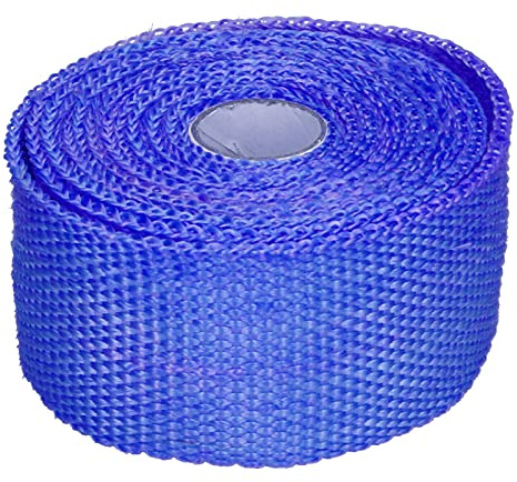 Fafeicy Rouleau de Ruban de Protection Thermique pour échappement, Ruban D'isolation Thermique, 5 M, 1800 F, Haute Température, avec Fibre de Verre et Acier allié pour Tuyau (BLUE)