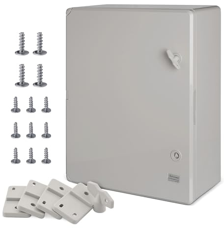 BOXEXPERT coffret de distribution exterieur IP65 ABS 500 x 400 x 175 mm Fleet, etanche, armoire electrique/coffret mural, boitier industriel vide