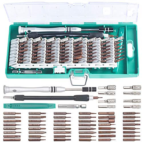 AGT Feinwerkzeug: 62-tlg. Profi-Schraubendreher-Bit-Set für Elektronik & Feinmechanik (Feinwerkzeug Set, Feinmechaniker Werkzeug Set, Uhrmacherwerkzeug Sets)
