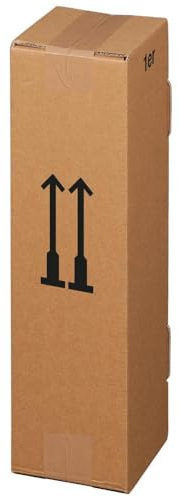 Ropipack Flaschenkarton Versandkarton für Flaschen Weinkarton Versandkarton mit Einlagen 1 er - 20 Stück