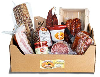 Moretti® Cesta Idea Regalo Natalizio Salumi E Accessori | Specialità Calabresi | Viaggio Nel Gusto Dolce e Piccante | Varie Combinazioni e Tantissimi Accessori (DOLCE & PICCANTE)