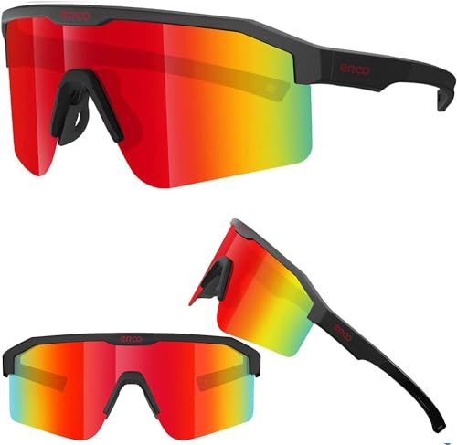 ER00 Eazyrun Lunettes de sport polarisées pour hommes, femmes, jeunes, idéales pour le softball, le cyclisme, la course à pied, la randonnée