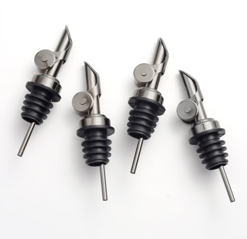Molimoli Beccuccio de Acero Inoxidable con Mecanismo Automático Anti-oxidación, Dispensador para Botellas de Alcohol, Erogador para Aceite de Oliva, Beccuccio para Vino y Aceite, Empaque