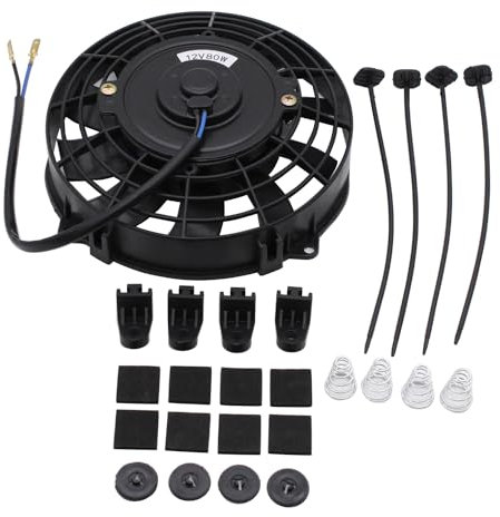 SHLPDFM Ventilateur de refroidissement universel 12 V 80 W 7 avec kit de montage