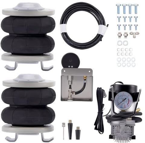 maXpeedingrods 2 sospensioni pneumatiche posteriori + kit compressore da 12 V per Fiat Ducato 1994-2024 4000 kg