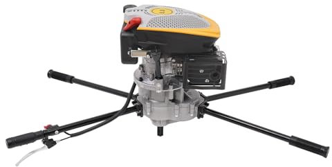 TaNeHaKi Petrol Earth Auger 4-Stroke 173CC 8HP Hole Digging Machine Gasoline Hole Digger Garden Earth Digging Machine Petrol Fence Post Hole Digger with 4 Handles