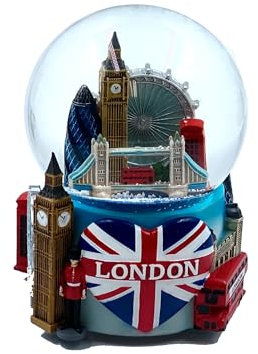 VILLA CRAFT London 3D-Schneekugel mit Musik, Farbe