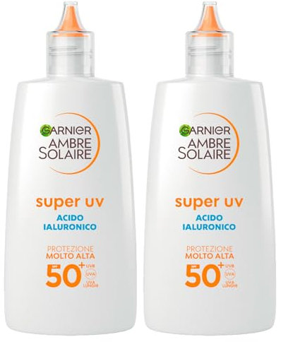 Garnier Ambre Solaire Fluido Idratante all'Acido Ialuronico SPF50+ 40ML