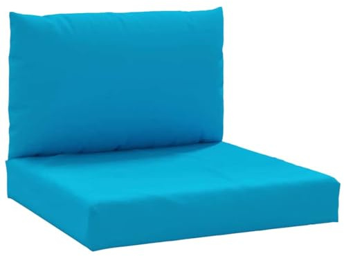 vidaXL Palettenkissen 2-TLG. Hellblau Oxford-Gewebe