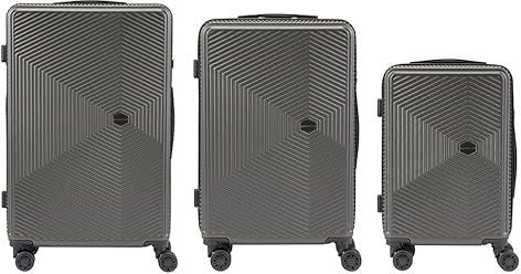 Convector Set 3 Trolley Da Viaggio, Valigie Rigide in Tre Dimensioni Con Ruote Girevoli a 360°, Lucchetto TSA e Struttura in ABS Doppio Strato, Antigraffio e Antiurto