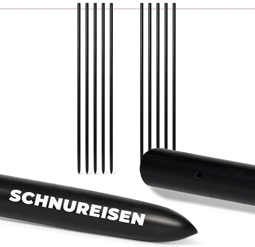 Novatool 10er-Set Schnureisen Ø 16 x 800mm Schnurnägel Schnurnagel Erdnägel für Richtschnur, Richtschnurhalter Erdnagel Eisenstange Pflasternagel Erdungsstange Stab Rankhilfe Nivellierstaange