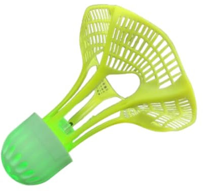 Baoblaze LED-Badminton-Federball, im Dunkeln leuchtender Badminton-Nylonball, Beleuchtung, Birdie-Federball für Indoor- und Outdoor-Sport, Fitness, Grünes Licht