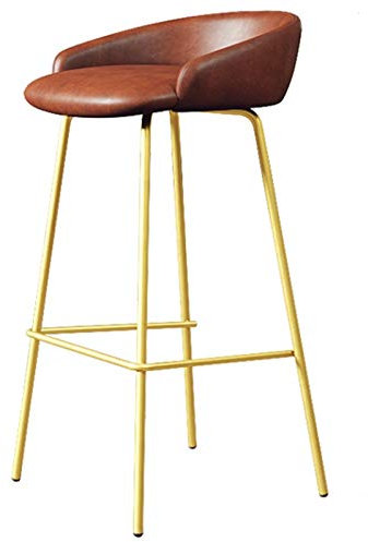 ASerZenith Barhocker Barhocker Heimdekoration Metallbarstuhl Küchenbar Café Kunstledersitz Goldmetallfüße Tragkraft 150kg 65cm Barhocker Stuhlset