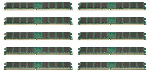 Kznifmk 10X Memoria RAM DDR2 de 2GB 1.8V 800Mhz PC2 6400 PC Ram Memoria para Computadora de Escritorio Memoria DIMM 240Pins