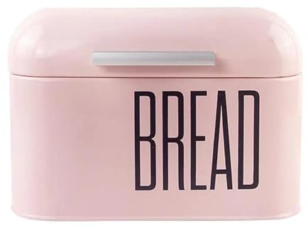 JBJYGSG Panera de Metal for encimera, panera de Cocina, Recipiente de Almacenamiento con Tapa, Color Rosa para Cocina Mesa Encimera(Pink)