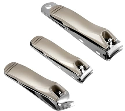 Mikinona 3stücke Nagelknipser Aus Edelstahl Mit Breiter Öffnung Für Fingernägel Und Zehennägel Ergonomischer Griff Für Präzises Schneiden Leicht Und Kompakt Für Täglichen Gebrauch