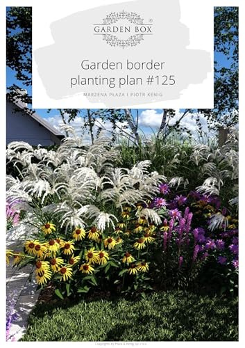 Eco-friendly garden design, DIY garden border planting plan no. 125: Modular garden design with hardy perennials, perfect for front yards, fences, patios, and pathways. (Garden Border Designs)