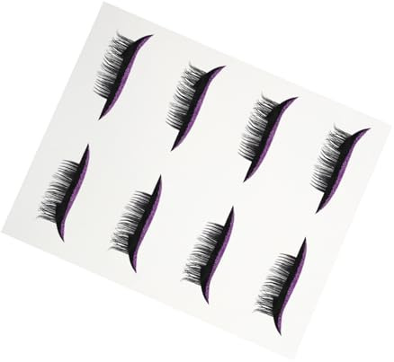 ULTECHNOVO 4 Pares Delineador de Ojos y Pestañas Postizas para Mujer Calcomanía de Delineador de Ojos Resistentes al Agua para Delinear de Pegatinas Eyeliner