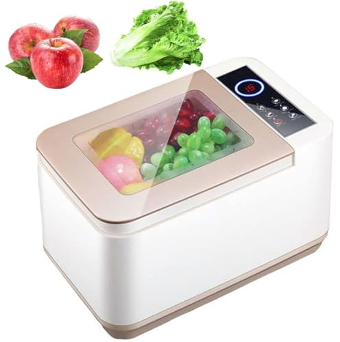 Ultrasonic Food Cleaner 10L – Vegetable & Fruit Washer Machine with Drain Basket, Multi-Functional for Meat, Seafood, Rice – BPA-Free, Portable & Easy-Use Kitchen Appliance