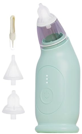 Aspirador Nasal para Niños - Eléctrico y Portátil con Succión Fuerte - Limpiador y Lavado Nasal para Bebés - de Congestión para Catarros y Mocos, Práctico para Viajes