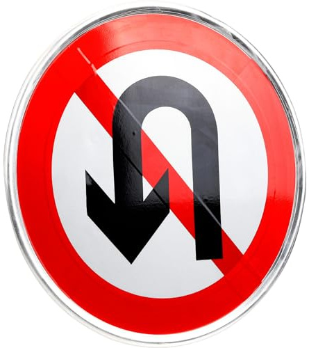 SMASOLO Cartello Divieto Inversione di Marcia in Metallo per Privacy e Divieto Accesso Riflettente per Proprietà Privata e Cortili