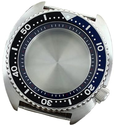1 st 45 mm klockfodral Vattentätt safirglas for NH35 NH36 NH34/38 4R36 Movts Svart Blå Röd Bezel DIY SRPD Abalone delar(Deep blue chapter 3)