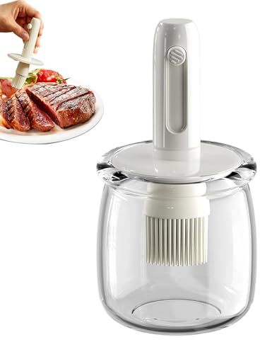 Bottiglia per salsa in silicone - Dispenser per olio da cucina, applicatore a pennello rimovibile | Contenitore di stoccaggio a tenuta stagna Strumento di cottura BBQ Grill Picnic Ristorante Utilizzo