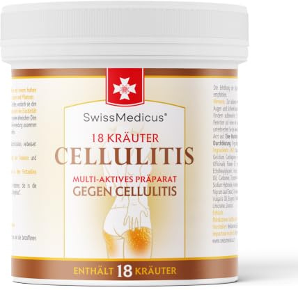 SwissMedicus Cellulitis anti-cellulit massagegel, 18 örter, 500 ml