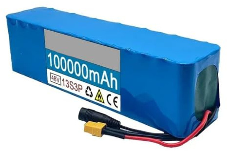 48V 100AH Batería De Ion Litio para Bicicleta Electrica 13S3P Batería De Repuesto Adecuada para Patinetes Plegables Batería De Alta Potencia XT60+SM