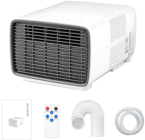 AityBuy Condizionatore Portatile Silenzioso – unità AC da 2700 Btu con Vero Compressore, Basso Consumo (280w), Funzionamento Ultra-Silenzioso (45db),con Timer E Telecomando